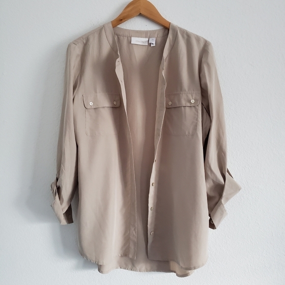 Chico's cream button-down top - Picture 5 of 6